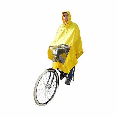 Cape De Pluie Jaune Avec Fenêtre Pour éclairage Vélo Hooodie