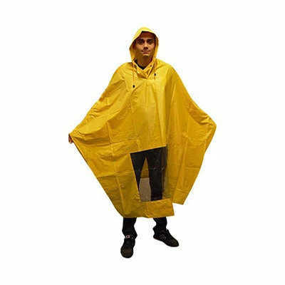 Cape De Pluie Jaune Avec Fenêtre Pour éclairage Vélo Hooodie – Image 2