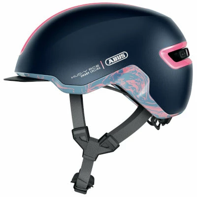 Casque Abus HUD-Y Ace Midnight Blue Avec Feu Pour Vélo En Ville