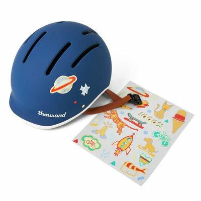 Casque Enfant Bleu Thousand Jr Avec Autocollants – Image 4