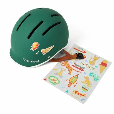 Casque Enfant Vert Thousand Jr Avec Autocollants – Image 4