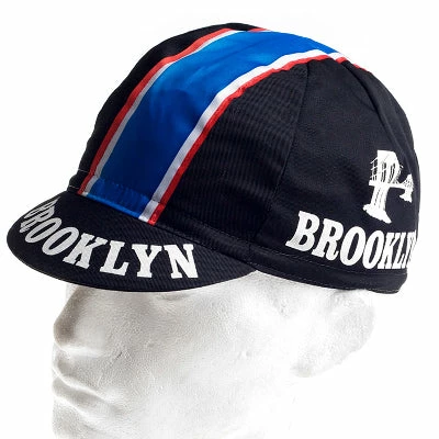 Vintage Cycling Casquette Cyclisme Logo Brooklyn Noir Vintage – Image 2