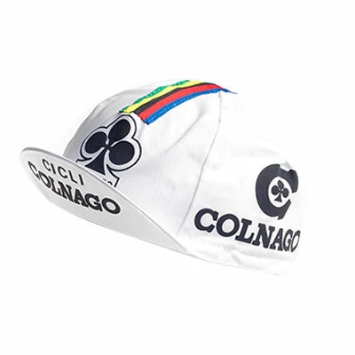 Vintage Cycling Casquette Vélo Vintage Logo Colnago Blanche