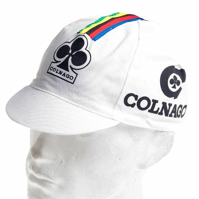 Vintage Cycling Casquette Vélo Vintage Logo Colnago Blanche – Image 2