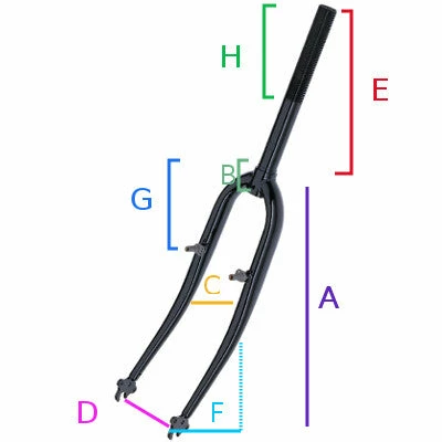 Point Fourche Vélo 20 Pouces Avec Pivot Fileté 1" BMX – Image 2