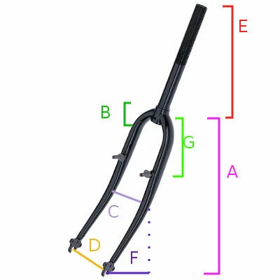 Point Fourche Vélo 26 Pouces Ahead 1" 1/8 Noir – Image 2