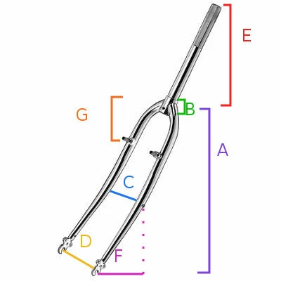 Point Fourche Vélo 28 Pouces Ahead 1"1/8 Chrome – Image 2