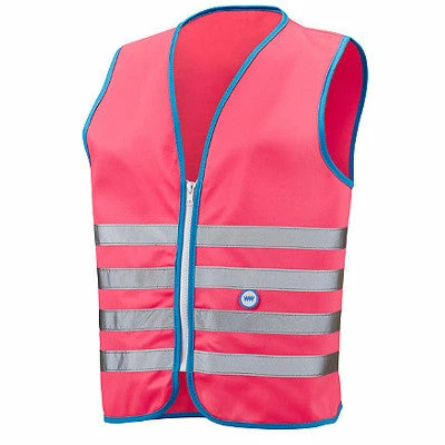 Gilet De Sécurité Enfant à Vélo Haute Visibilité Rose Wowow – Image 2