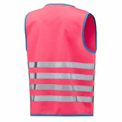 Gilet De Sécurité Enfant à Vélo Haute Visibilité Rose Wowow – Image 3