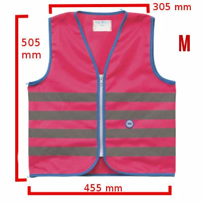 Gilet De Sécurité Enfant à Vélo Haute Visibilité Rose Wowow – Image 5