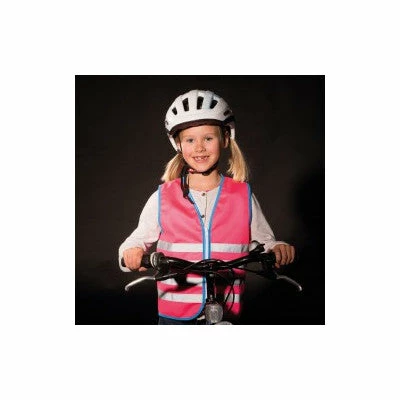 Gilet De Sécurité Enfant à Vélo Haute Visibilité Rose Wowow – Image 6