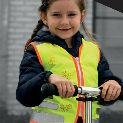 Gilet De Sécurité Enfant à Vélo Jaune Réfléchissant Nutty Wowow – Image 4