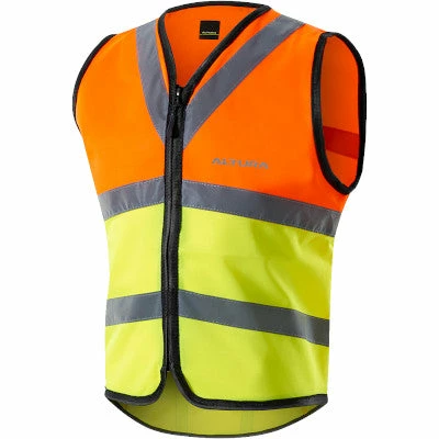 Gilet De Signalisation à Vélo Jaune Et Orange Avec Zip Altura