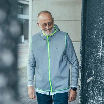 Gilet Réfléchissant Gris Pour Hommes Darknight Go Fluo – Image 2