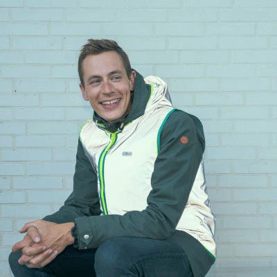 Gilet Réfléchissant Gris Pour Hommes Darknight Go Fluo – Image 4