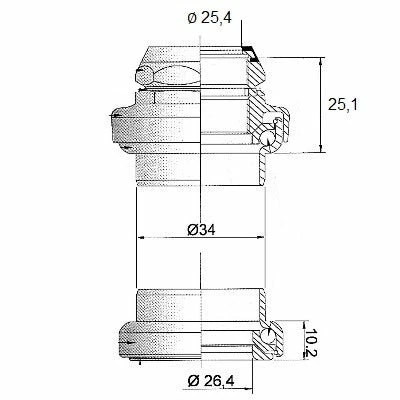 Point Jeu De Direction 1 1/8 Avec Réducteur Pour Pivot De 1 Pouce – Image 2