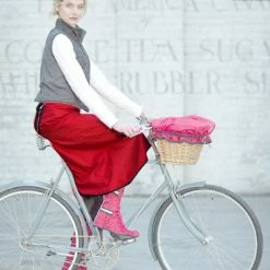 Georgia In Dublin Jupe Protège Pluie De Vélo Sur Cycliste Rainwrap - Rouge