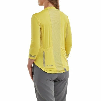 Maillot De Vélo Altura Femmes à Manches 3/4 All Roads Jaune – Image 2