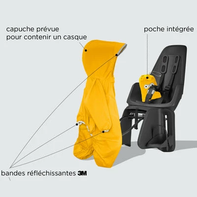 Poncho Pluie Pour Enfant Dès 9 Mois Jaune Bien Au Sec Rainette – Image 4