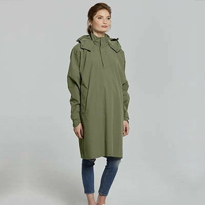 Poncho Pluie Respirant Et étanche Unisexe Vert Olive Mosse Basil – Image 2