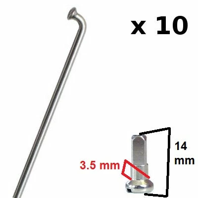 CN-Spoke Rayons Roue De Vélo Avec écrous à Rayon - Kit De 10 Pièces – Image 5