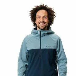 Veste Vélo Colourblock Bleue Pour Hommes Vaude Tremalzo Softshell